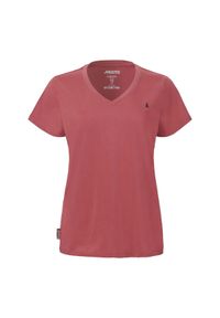 Damska koszulka v-neck Musto Original. Typ kołnierza: dekolt w serek. Kolor: czerwony. Sport: żeglarstwo #1