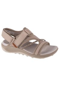 Sandały Merrell Terran 4 Backstrap Sandal W J006742 beżowy. Zapięcie: rzepy. Kolor: beżowy. Materiał: skóra, guma, tkanina, materiał