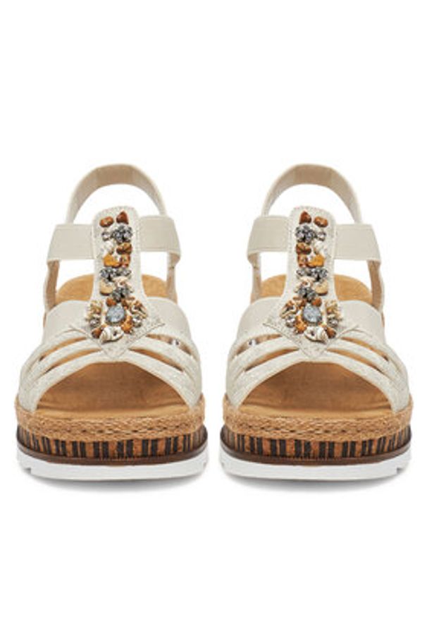 Rieker Sandały V7949-90 Granatowy. Kolor: niebieski. Materiał: syntetyk, materiał