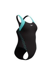 Strój kąpielowy damski Speedo HyperBoom Racerback. Kolor: czarny, niebieski, wielokolorowy