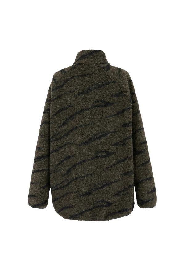 Regatta - Bluza Polarowa Damska Borg Pełen Suwak Frankie. Kolor: wielokolorowy, czarny, zielony. Materiał: polar. Sezon: zima. Styl: sportowy. Sport: turystyka piesza