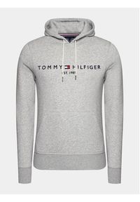 TOMMY HILFIGER - Tommy Hilfiger Bluza Core Logo MW0MW10752 Szary Regular Fit. Kolor: szary. Materiał: syntetyk, bawełna #4