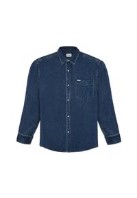 Wrangler - WRANGLER LS 1 PKT SHIRT MĘSKA KOSZULA JEANSOWA WRANGLER DARK STONE 112350576 W5M9015411. Materiał: jeans