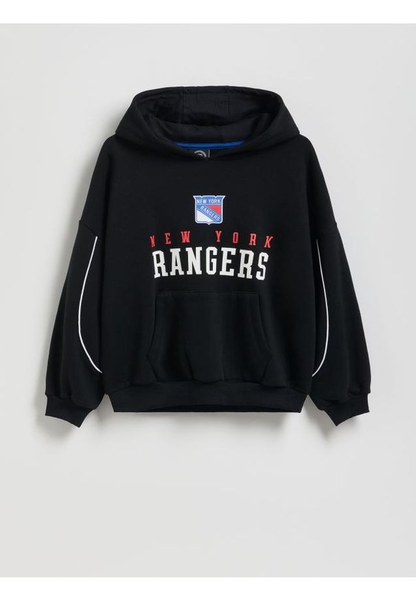 Reserved - Bawełniana bluza NHL New York Rangers - czarny. Kolor: czarny. Materiał: bawełna