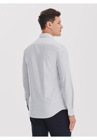 Pako Lorente - PAKO LORENTE – Koszula męska w szary prążek. Typ kołnierza: button down. Kolor: szary. Materiał: bawełna. Długość rękawa: długi rękaw. Długość: długie. Wzór: prążki #8