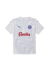 Puma - Młodzieżowa koszulka wyjazdowa Holstein Kiel 24/25 PUMA White Ignite Blue. Kolor: niebieski, wielokolorowy, biały. Sport: piłka nożna