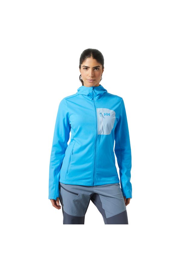 Bluza damska z kapturem Helly Hansen Versalite. Typ kołnierza: kaptur. Kolor: szary, niebieski, wielokolorowy. Materiał: polar