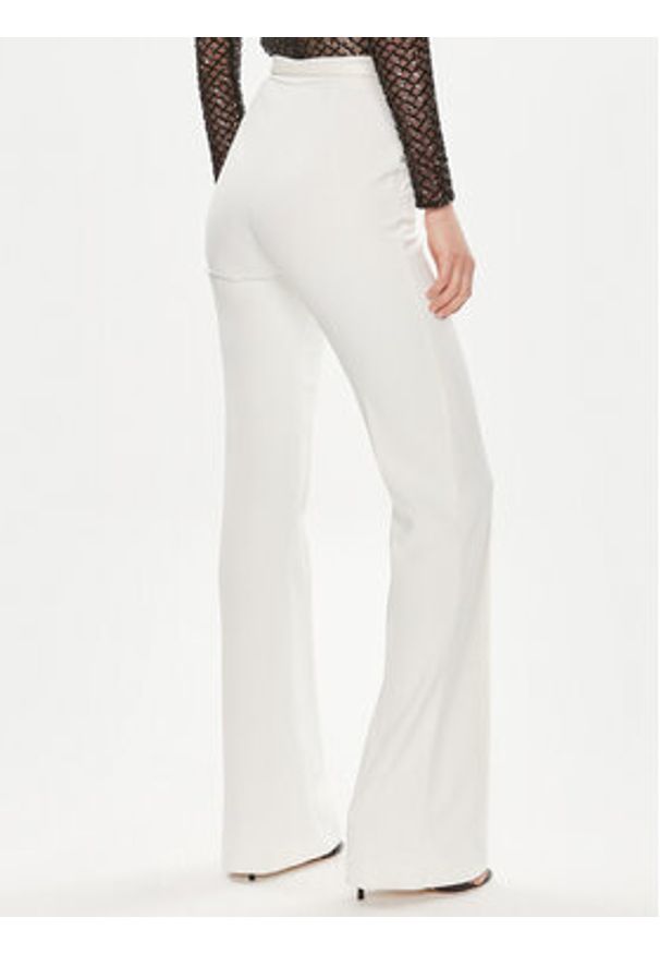 Elisabetta Franchi Spodnie materiałowe PA-034-42E2-5981 Biały Regular Fit. Kolor: biały. Materiał: syntetyk