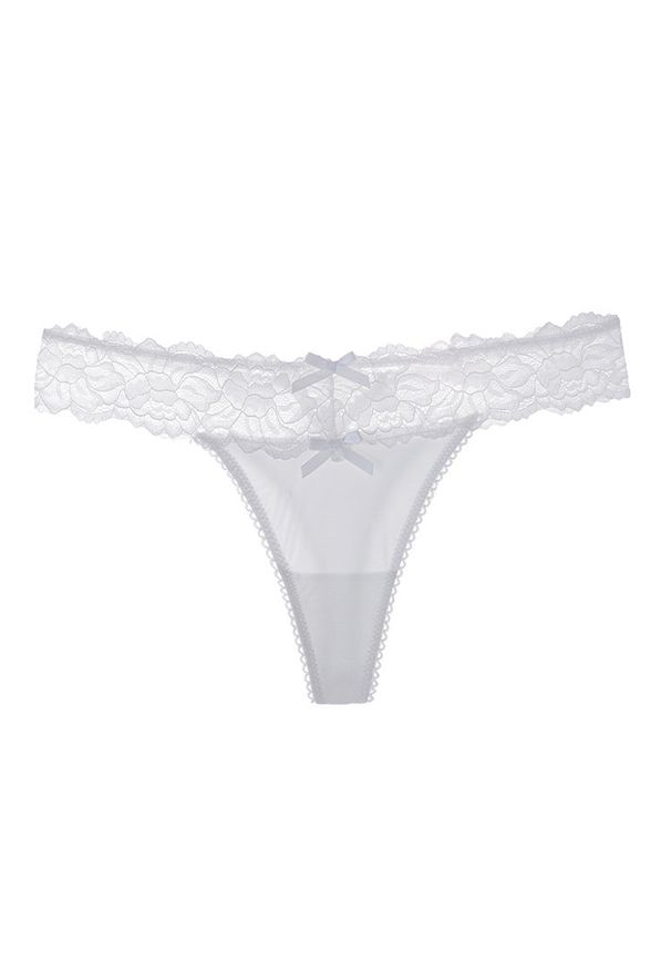 Intica - Majtki biodrówki ażurowe delikatny wzór Behiye. Kolor: biały. Materiał: materiał. Wzór: ażurowy