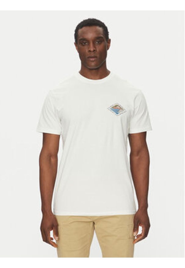 Quiksilver T-Shirt EQYZT08038 Écru Regular Fit. Materiał: bawełna