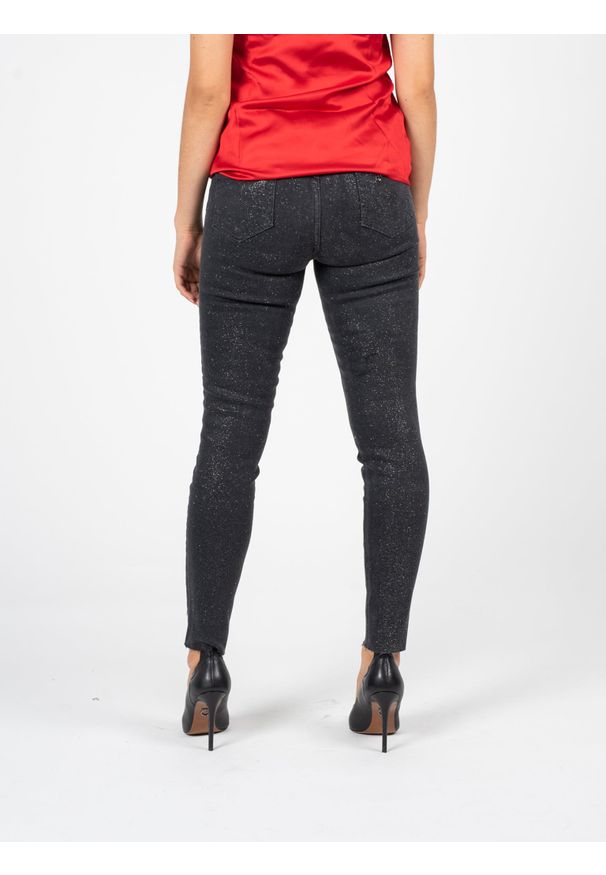 Liu Jo Jeansy "Ideal" | UF2035 D4738 | Kobieta | Czarny. Stan: podwyższony. Kolor: czarny. Długość: długie. Wzór: aplikacja. Styl: elegancki, sportowy, klasyczny