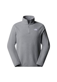 Bluza męska The North Face Glacier 1/4 Zip Fleece 0A8D0QCQI1 - szara. Kolor: szary. Materiał: polar, dzianina, poliester. Styl: klasyczny. Sport: narciarstwo #1