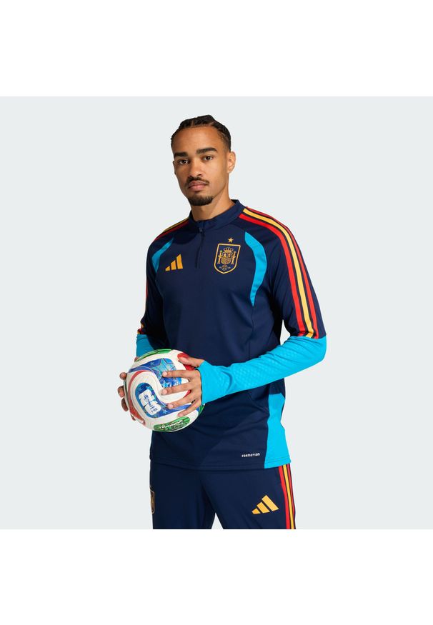 Adidas - Koszulka treningowa Hiszpania 26 Tiro. Kolor: niebieski. Materiał: dresówka. Sport: piłka nożna