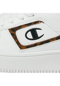 Champion Sneakersy Mid Cut Foul Play Plat Mid Animalie S11601-WW001 Biały. Kolor: biały. Materiał: skóra #5
