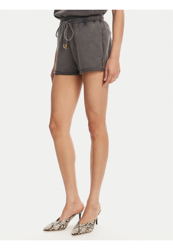 Just Cavalli Szorty sportowe 78PADE10 Czarny Loose Fit. Kolor: czarny. Materiał: bawełna