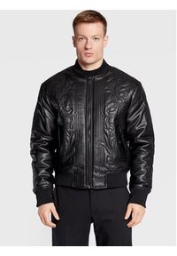 Kurtka z imitacji skóry Versace Jeans Couture. Kolor: czarny. Materiał: skóra #1