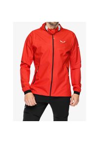 Kurtka z membraną męska Salewa Pedroc PTX 2,5L Light Jacket. Kolor: czerwony. Sport: turystyka piesza