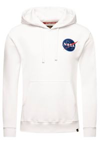 Alpha Industries Bluza Nasa 178317 Biały Regular Fit. Kolor: biały. Materiał: bawełna