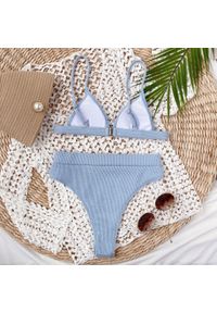 Intica - Bikini z figami regulowane na plażę Nellya. Kolor: czarny. Materiał: materiał. Wzór: aplikacja #7