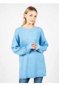 Silvian Heach Sweter "Mondee" | PGA22132 | Kobieta | Błękitny. Kolor: niebieski. Materiał: akryl, nylon. Wzór: ze splotem