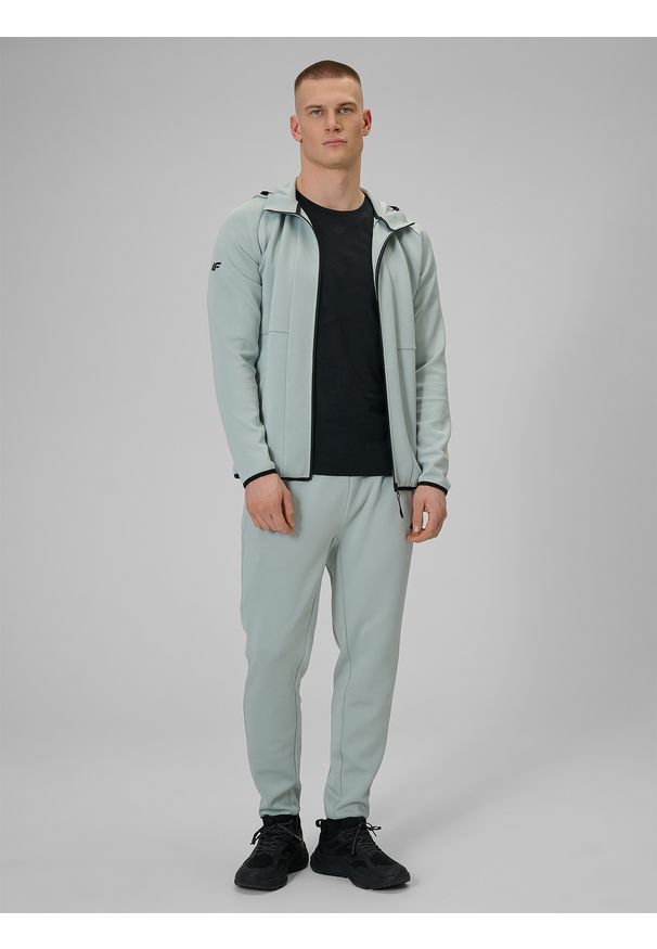 4f - 4F Bluza treningowa regular szybkoschnąca męska - miętowa S. Kolor: turkusowy. Materiał: materiał