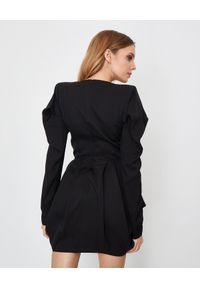 ALEXANDRE VAUTHIER - Drapowana sukienka mini. Kolor: czarny. Materiał: elastan, wiskoza. Typ sukienki: kopertowe. Styl: wizytowy. Długość: mini #3