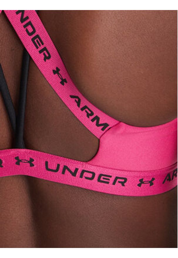 Under Armour Biustonosz sportowy Crossback Low 1361033-686 Różowy Compression Fit. Kolor: różowy. Materiał: syntetyk