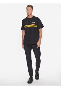 Versace Jeans Couture T-Shirt 75GAHF02 Czarny Regular Fit. Kolor: czarny. Materiał: bawełna #4