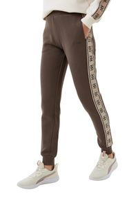 Guess - GUESS Brązowe damskie spodnie dresowe Britney Jogger, Rozmiar XS. Kolor: brązowy. Materiał: dresówka. Długość: długie
