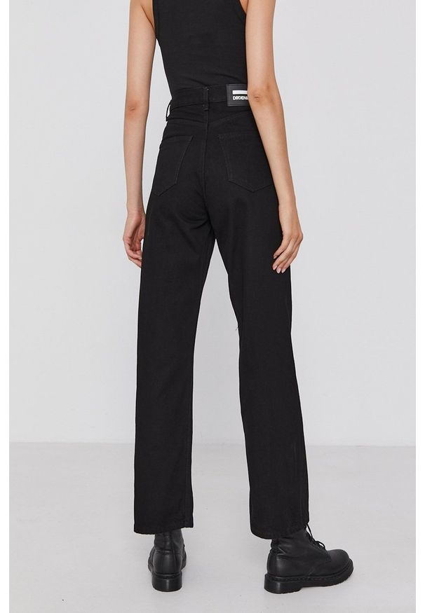 Dr. Denim Jeansy Echo damskie high waist. Stan: podwyższony. Kolor: czarny
