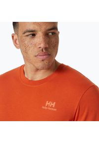 Koszulka męska Helly Hansen Nord Graphic. Kolor: pomarańczowy. Sport: turystyka piesza