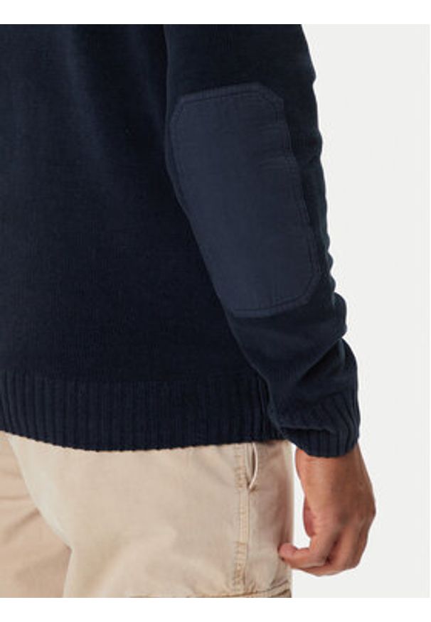 Aeronautica Militare Sweter 252MA1574UL00539 Granatowy Regular Fit. Kolor: niebieski. Materiał: bawełna