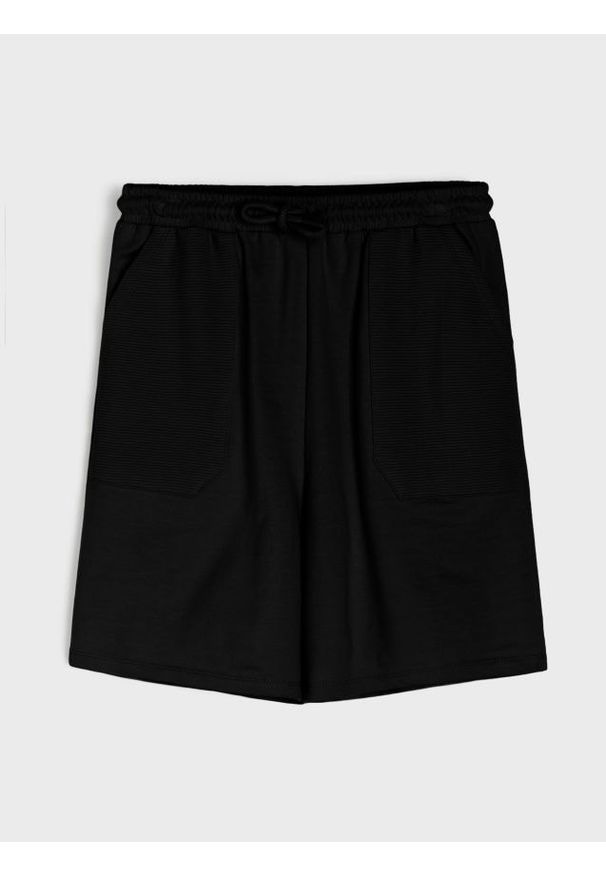Sinsay - Szorty loose fit - czarny. Kolor: czarny