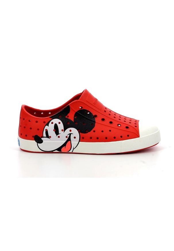 Native Shoes - Buty miejskie dziecięce NATIVE JEFFERSON PRINT JUNIOR DISNEY. Kolor: czerwony. Wzór: nadruk, motyw z bajki. Sport: turystyka piesza