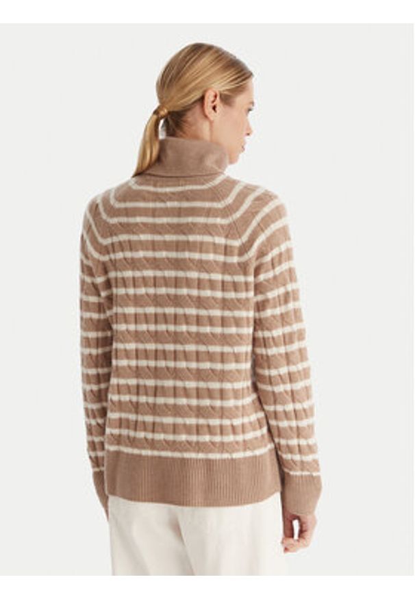 TOMMY HILFIGER - Tommy Hilfiger Golf WW0WW46791 Beżowy Regular Fit. Typ kołnierza: golf. Kolor: beżowy. Materiał: wełna