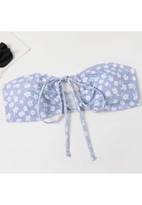 Intica - Strój kąpielowy bikini z figami i topem bandeau na plażę Donaldina. Kolor: szary. Materiał: materiał #2