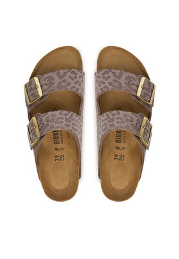 Birkenstock Klapki Arizona 1031941 Beżowy. Kolor: beżowy. Materiał: skóra