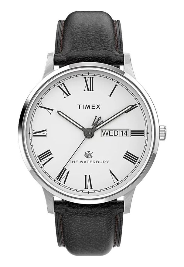 Timex - TIMEX ZEGAREK Waterbury TW2U88400. Materiał: skóra. Styl: klasyczny, elegancki