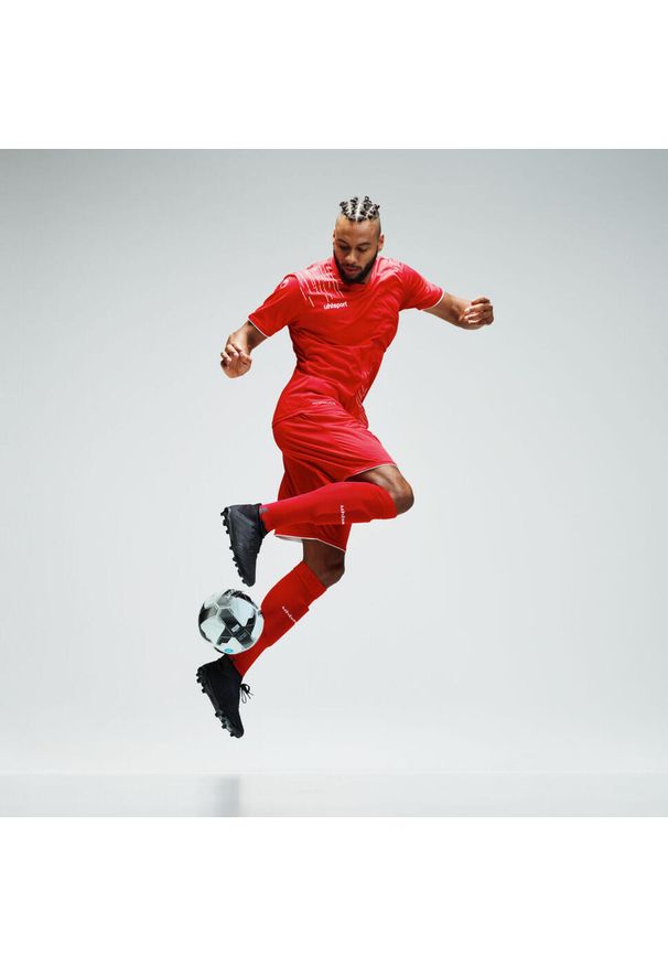 UHLSPORT - Zestaw koszulka i spodenki Uhlsport Score 26. Kolor: wielokolorowy, biały, czerwony. Materiał: dresówka. Sport: piłka nożna