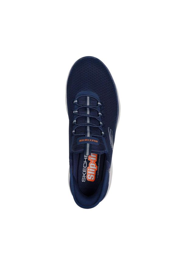 skechers - Buty do chodzenia męskie Skechers Summits High Range. Zapięcie: bez zapięcia. Kolor: niebieski. Materiał: materiał. Szerokość cholewki: normalna. Sport: turystyka piesza