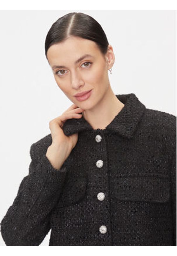 Kontatto Marynarka NO159F Czarny Regular Fit. Kolor: czarny. Materiał: syntetyk