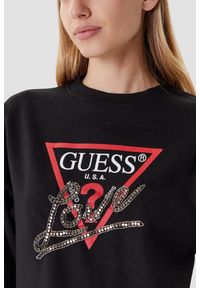 Guess - GUESS Czarna damska bluza Studded Love. Kolor: czarny #6