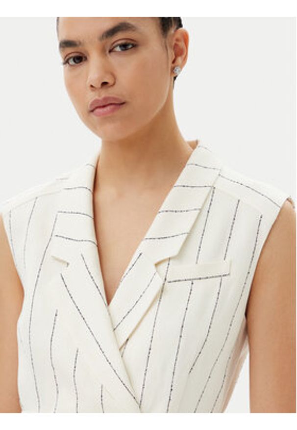 BOSS Sukienka codzienna Drupe 50540617 Beżowy Relaxed Fit. Okazja: na co dzień. Kolor: beżowy. Materiał: len, wiskoza. Typ sukienki: proste. Styl: casual