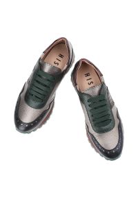 Szare Sneakersy Hispanitas Półbuty Sportowe Premium. Okazja: na spacer, na co dzień. Kolor: szary. Materiał: skóra. Styl: sportowy #3