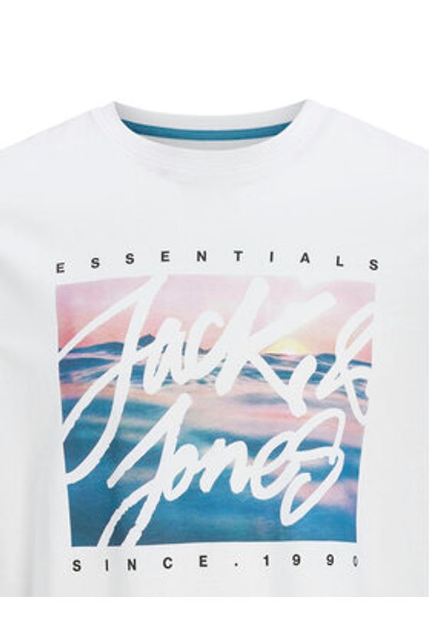 Jack & Jones T-Shirt Colton 12268438 Biały Standard Fit. Kolor: biały. Materiał: bawełna