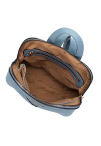 Wittchen - Damski plecak z ekoskóry z nitami trapezowy niebieski. Kolor: niebieski. Materiał: skóra ekologiczna. Wzór: aplikacja, haft. Styl: elegancki #3