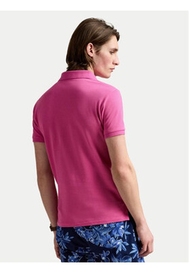 Polo Ralph Lauren Polo 710536856447 Różowy Slim Fit. Typ kołnierza: polo. Kolor: różowy. Materiał: bawełna