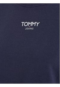 Tommy Jeans Bluza Ess Logo DW0DW16393 Granatowy Cropped Fit. Kolor: niebieski. Materiał: syntetyk #6