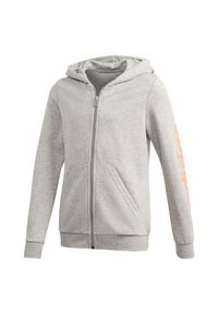 Adidas - Bluza dla dzieci adidas Linear Hoodie FM7026. Materiał: włókno, poliester, materiał, bawełna