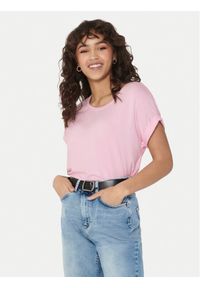 only - ONLY T-Shirt Moster 15106662 Różowy Regular Fit. Kolor: różowy. Materiał: wiskoza #1